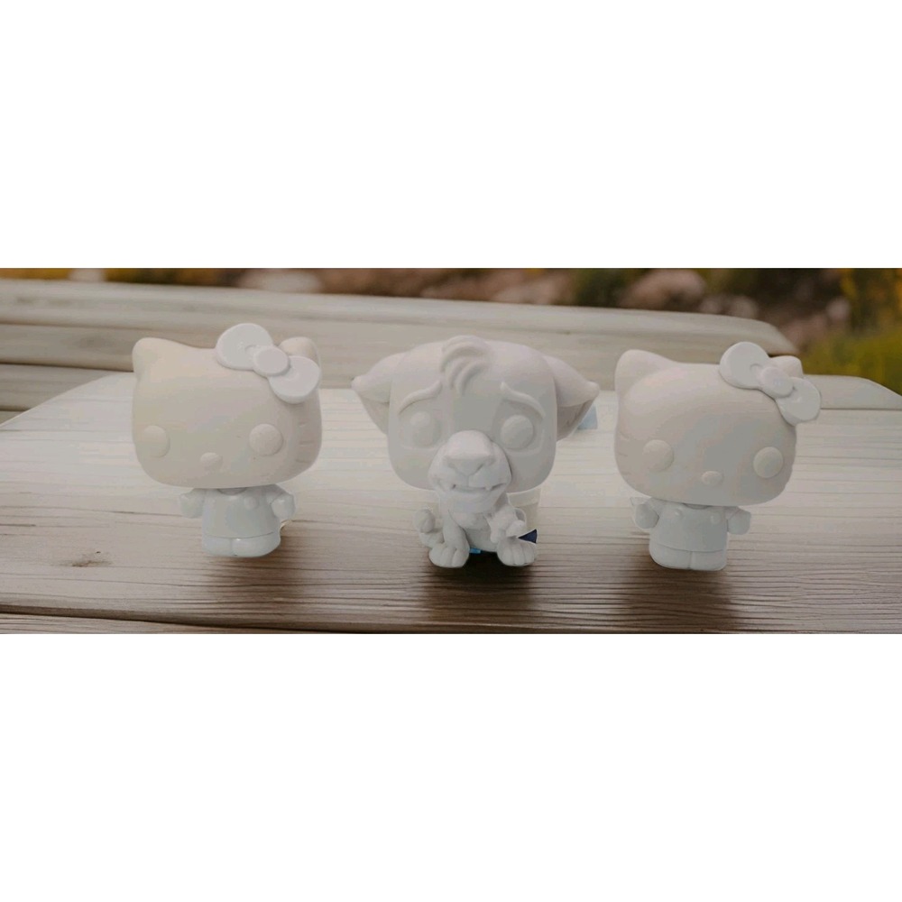 Funko Pop DIY Lot Of 3, Hello Kitty # 32 ( 2 Ea), Lion King Simba #728 (1 Ea)